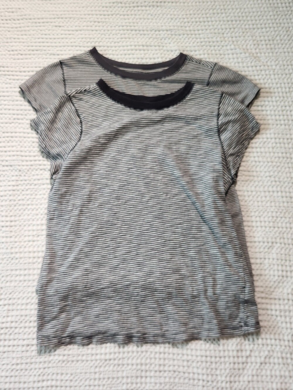 Universal Thread Black & White Striped Short Sleeve Tee Duo